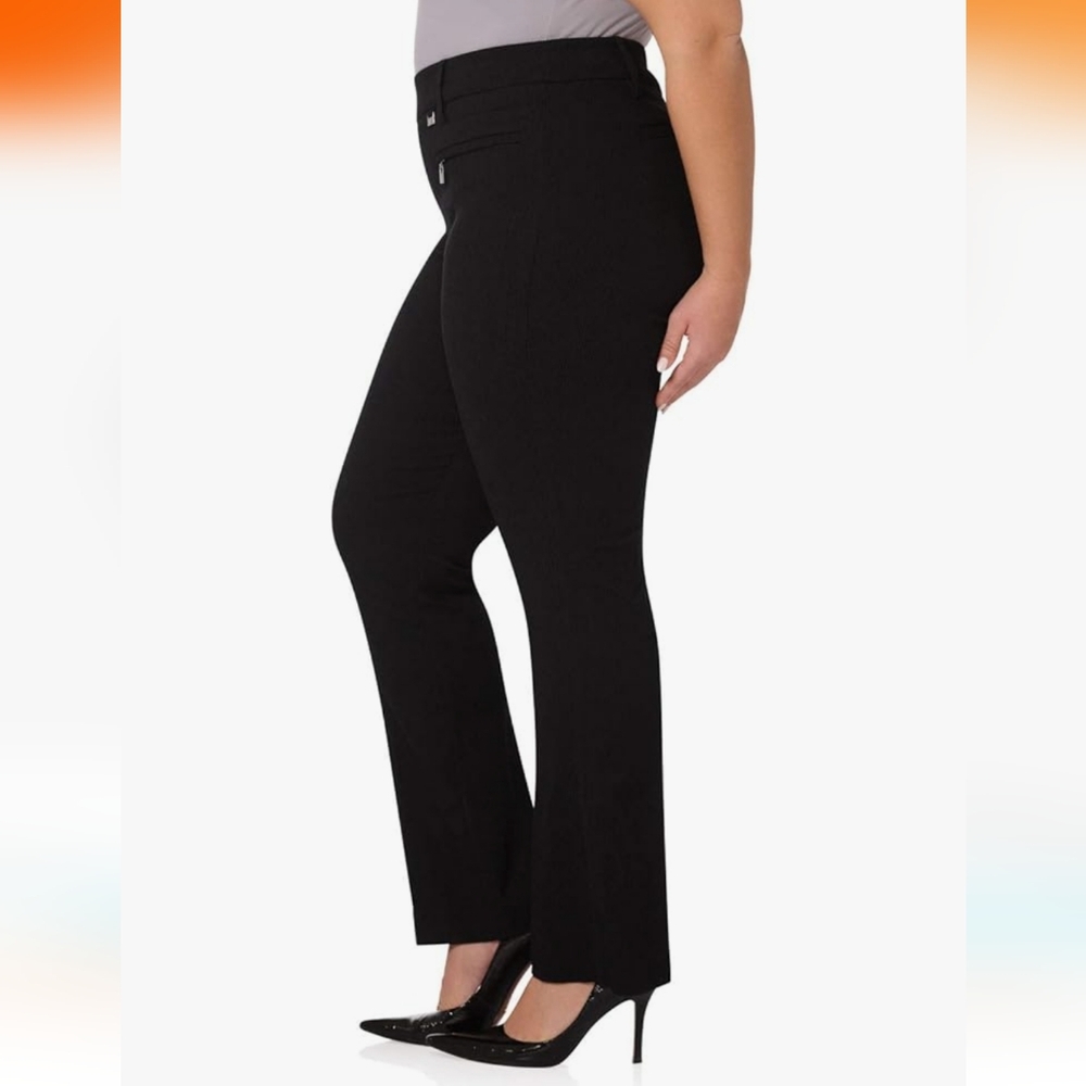 Rekucci Curvy Green Ease into Comfort 18W Petite Bootcut Pants 2193-D